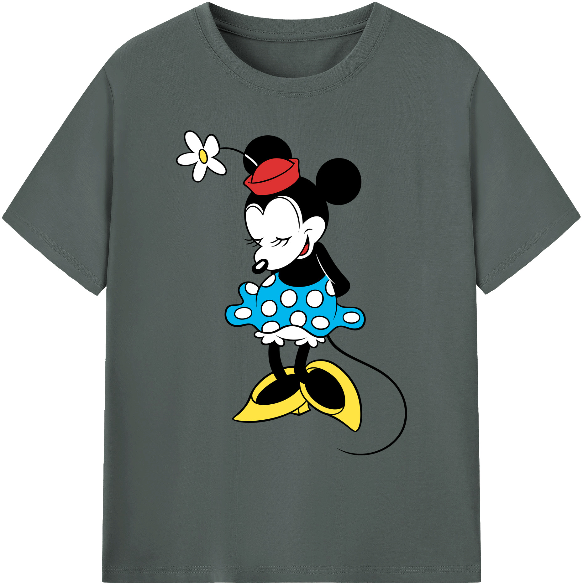 ミッキーマウス Mickey Mouse 綿100％ メンズ半袖Tシャツ｜肌触りやわらか＆通気性